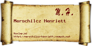 Merschilcz Henriett névjegykártya